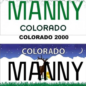 Personalized Colorado Refrigerator Magnet State License Plate Replica