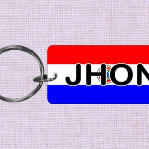 Personalized Paraguay Country flag keychain