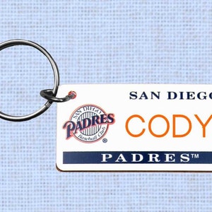 Personalized San Diego Padres keychain - key ring