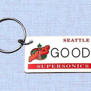 Personalized Seattle Supersonics classic keychain.
