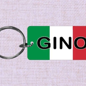 Personalized Italy Country flag keychain