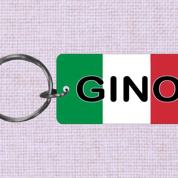 Personalized Italy Country flag keychain