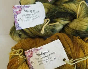 Whisper ~ Lace Merino Wool de Aurora Yarns 1362 yardas por 100 gramos