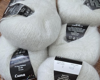 Stacy Charles LUNA ~ Super Kid Mohair & Silk with a Strand of Metallic. Knit Crochet Yarn