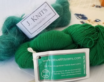 Mohair Yarn Skein: J.Knits Alabama, Merino Lace Skein Abuelita Baby