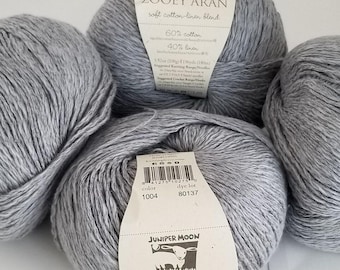 Juniper Moon Farm Zooey Aran Yarn, Cotton Linen Blend