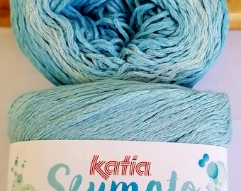 Hilo de Algodón Katia Sfumato, Colores Tonales, Patrón de Chal Incluido