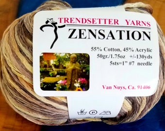 ZENSATION de Trendsetter Yarn. Mezcla de algodón con microcadenas.