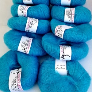 Luxurious Mohair*Trendsetters Yarn* Super Kid Seta, Mohair/Silk 3 color options each skein is 25gr. and it has 230 yds.  Price is per skein