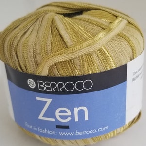 One Green & one Blue Berroco "ZEN " Left A ribbon like yarn in a cotton/nylon blend which beautifully drapes your knit or crochet items