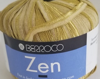 One Green & one Blue Berroco "ZEN " Left A ribbon like yarn in a cotton/nylon blend which beautifully drapes your knit or crochet items