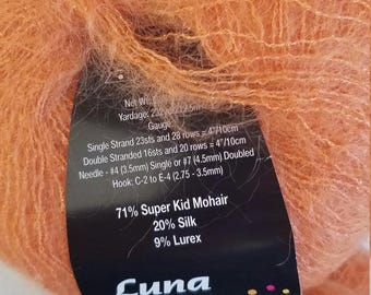 Stacy Charles LUNA ~ Super Kid Mohair & Silk with a Strand of Metallic. Knit Crochet Yarn