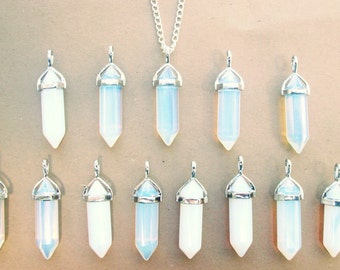 CLEARANCE IMPERFECT Opal Crystal Necklace // Holographic Opalite // Discounted Crystal Necklace