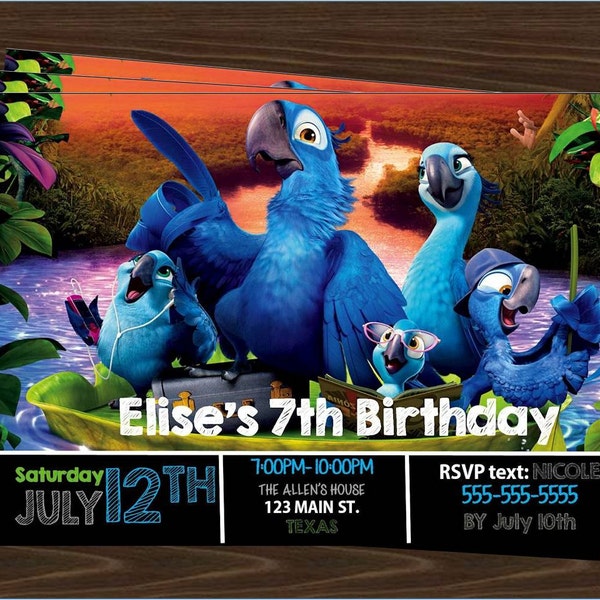 RIO Birthday Party Invitation Printable