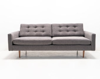 Mid Century Custom "Sully Pillowback" Sofa