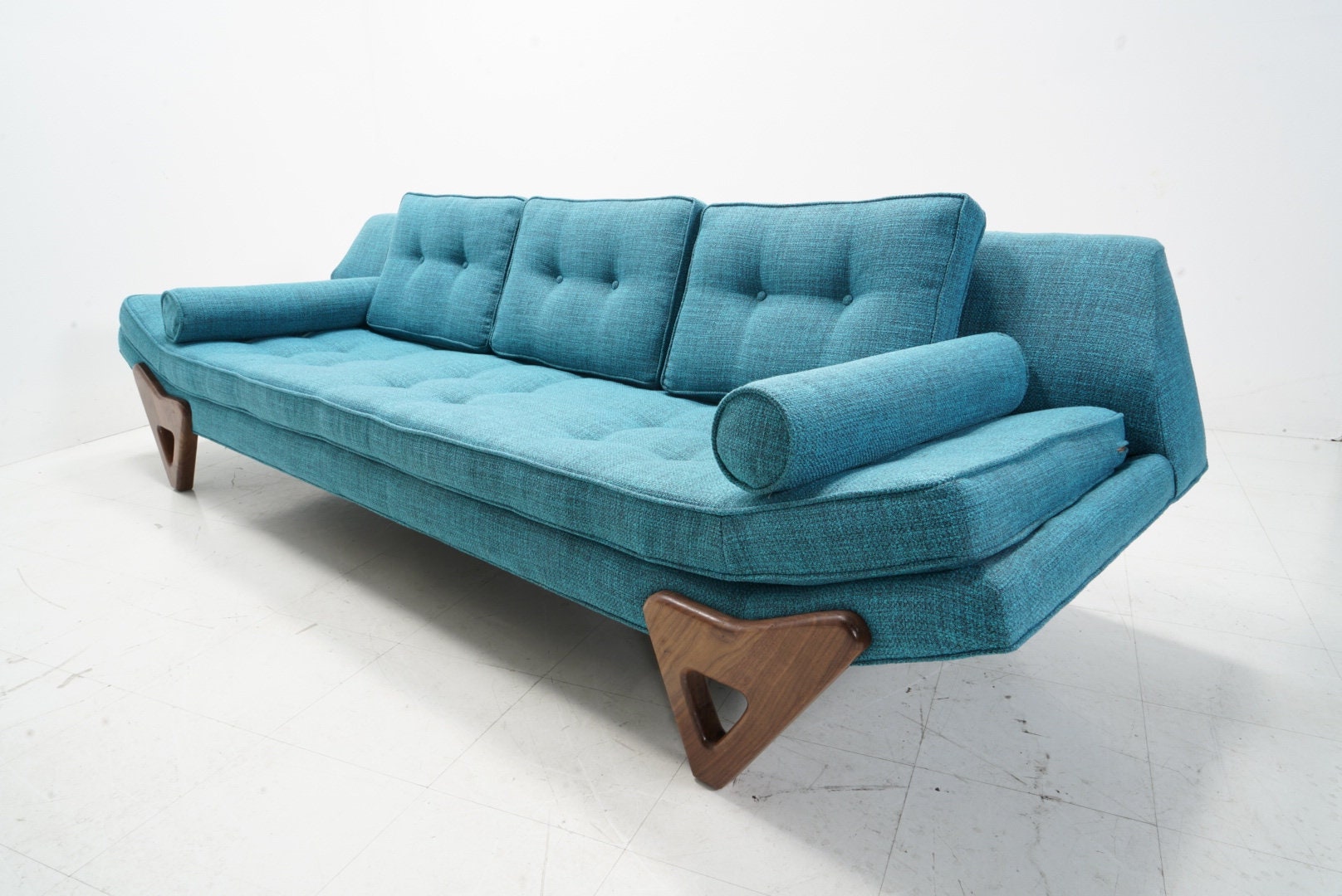 Mid century gondola sofa deals