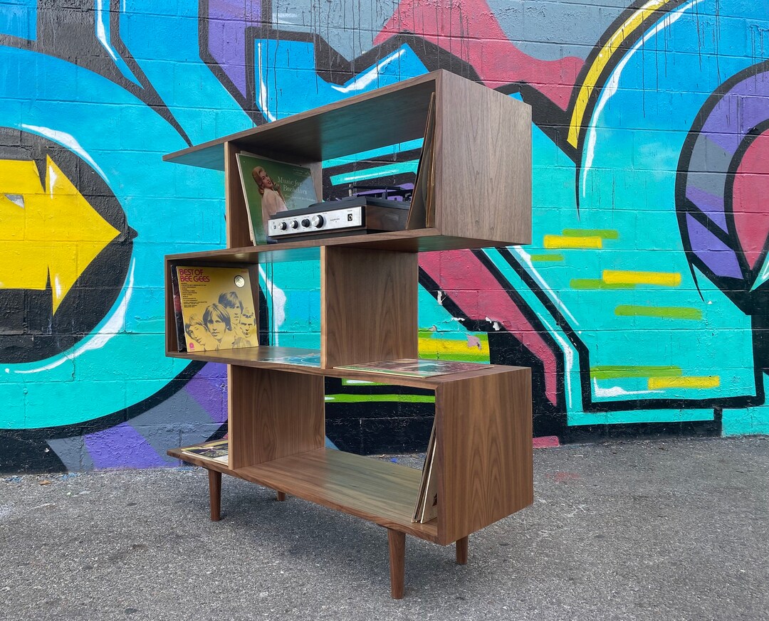 Record Bookcase Staggered Etsy