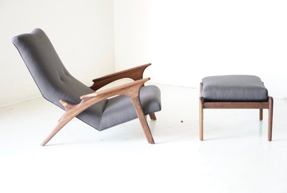 Mid Century Style Pearsall Chaise Lounge Etsy