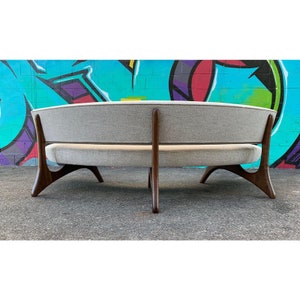 Mid Century Style Floating Curved Sofa image 8