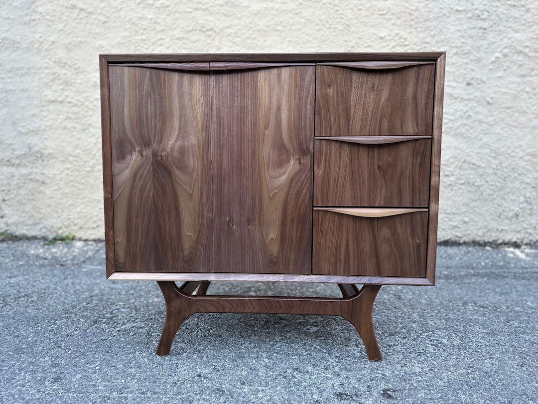 Mid Century Single Sink Bathroom Vanity ( Free Shipping ) - Etsy
