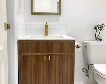 25" Mid Century Bathroom Vanity