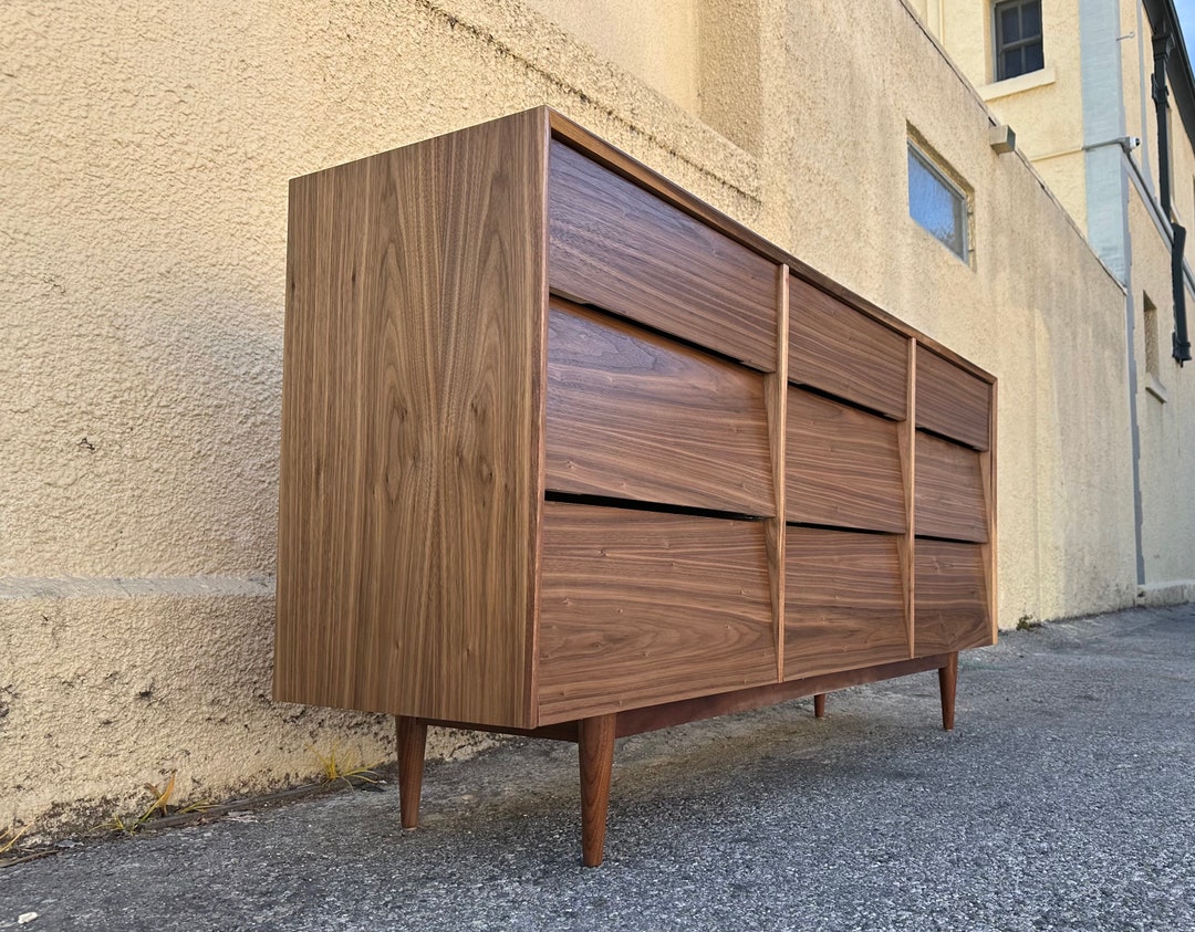 Mid Century 9 Drawer Dresser Etsy