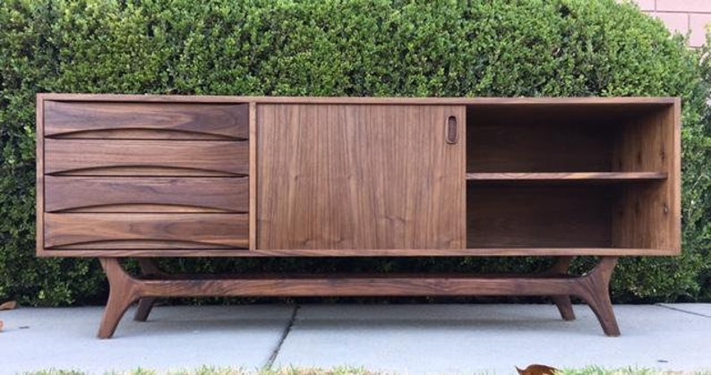 Mid Century Bowtie Credenza Sideboard image 3