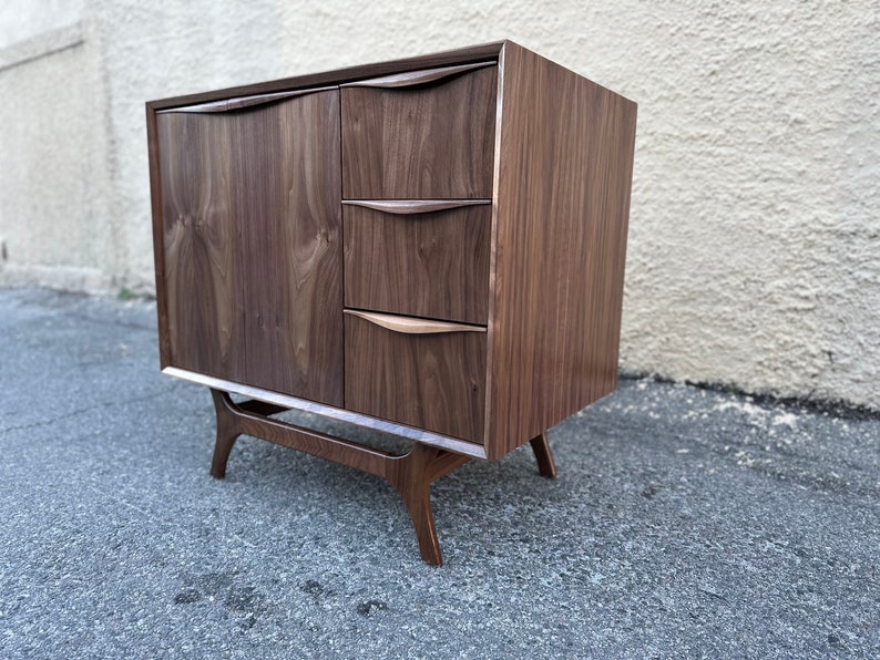 Mid Century Single Sink Bathroom Vanity ( Free Shipping ) - Etsy