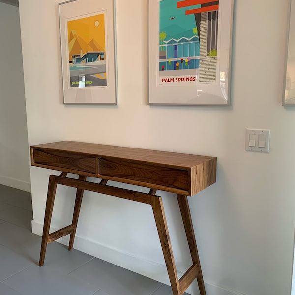 Mid Century Entry Table - Etsy