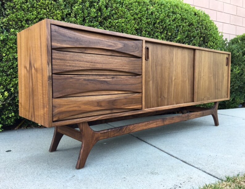 Mid Century Bowtie Credenza Sideboard image 5