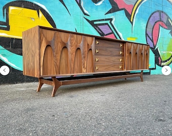 84"  Brasilia Style Credenza | 3 center drawers