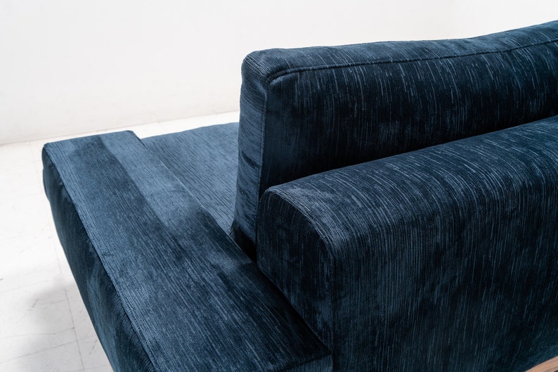 Modern Wood-Rail Sofa image 4