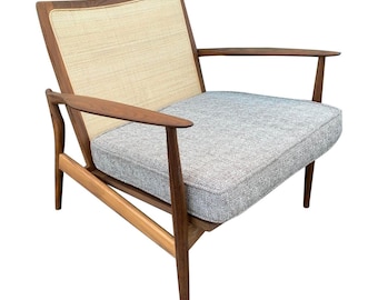 Mid Century Style Caned Lounge Chair