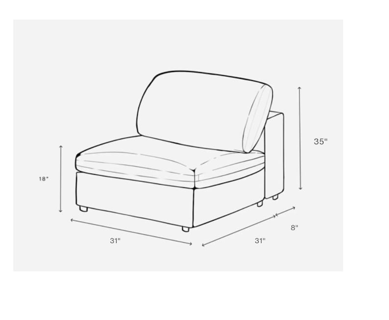 Modular Sectional Sofa "Versa" Stain Resistant Custom |Made in U.S.A image 8