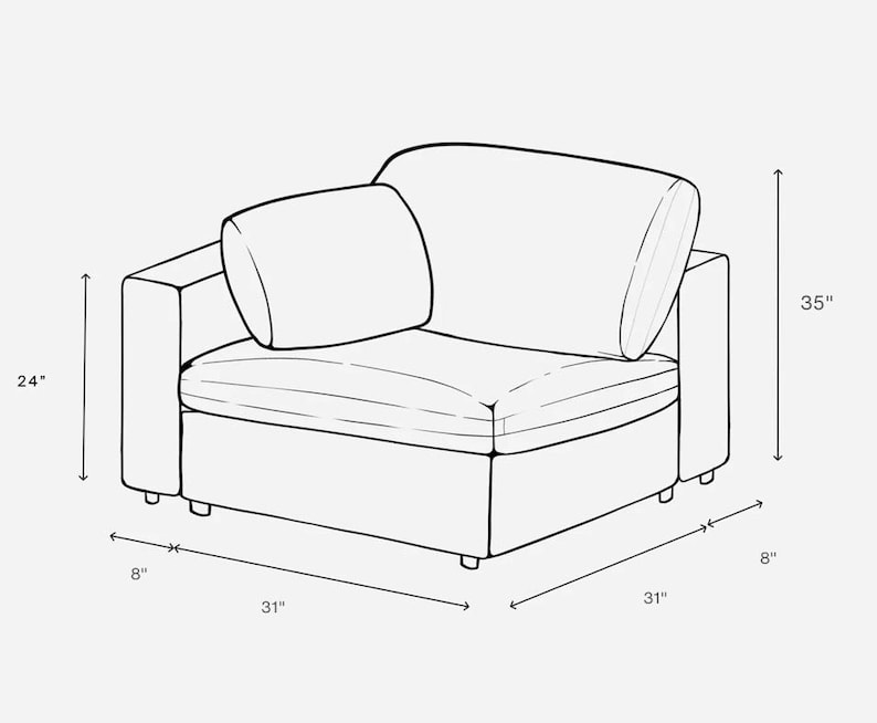 Modular Sectional Sofa "Versa" Stain Resistant Custom |Made in U.S.A image 7