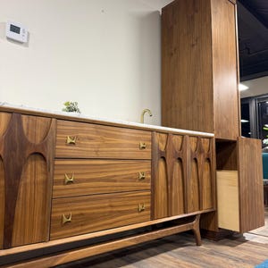 84" Brasilia Style Double Sink Bathroom Vanity Bild 1