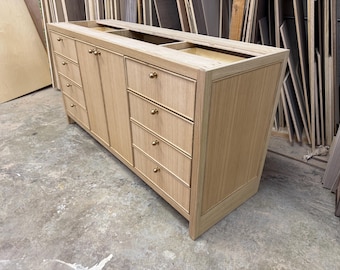 68” Beaded inset style single sink vanity