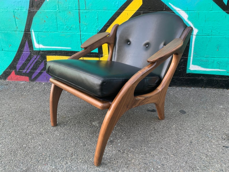 Mid Century Style Boomerang Lounge Chair image 1