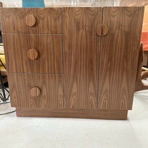48” Walnut Modern Vanity – Minimalist Mid Century Bathroom Sink Cabinet