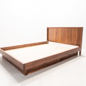 Modern "Bowed" Bed With Storage