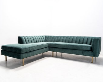 Hollywood Regency Style "Channel" Sectional Sofa