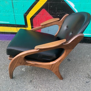 Mid Century Style Boomerang Lounge Chair image 4