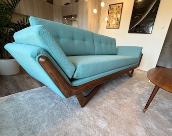 Mid Century  "Pearsall" Style Loveseat Sofa