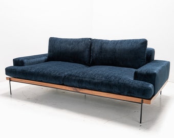 Modern Wood-Rail Sofa
