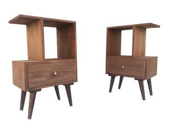 Mid Century Style Compact Night Stands