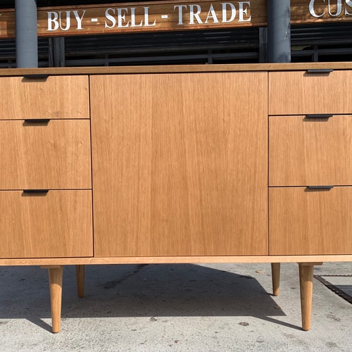 55 Modern White Oak Single Sink Vanity Etsy