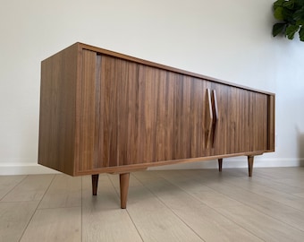 Tambour Door Credenza Sideboard