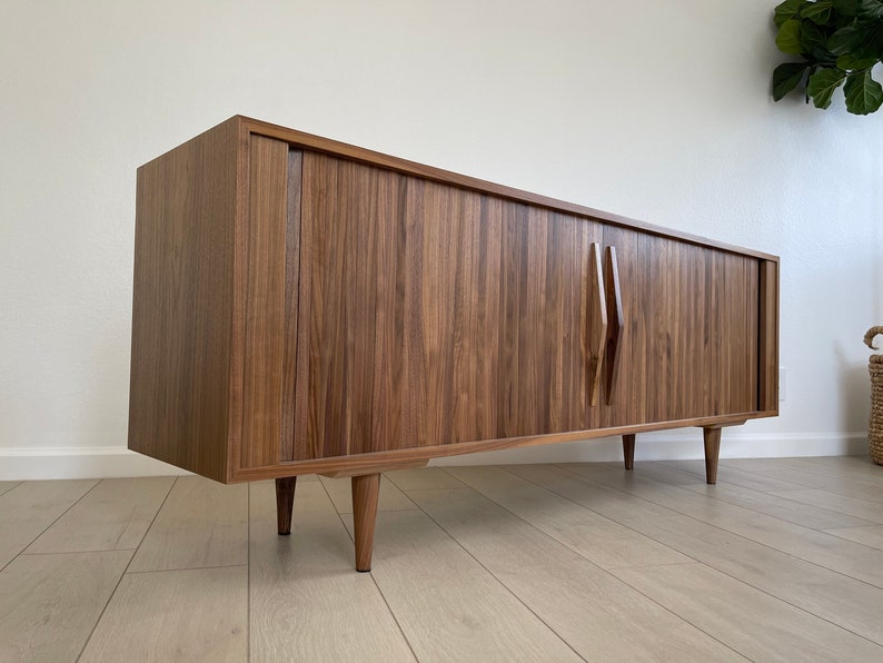 Tambour Door Credenza Sideboard image 1