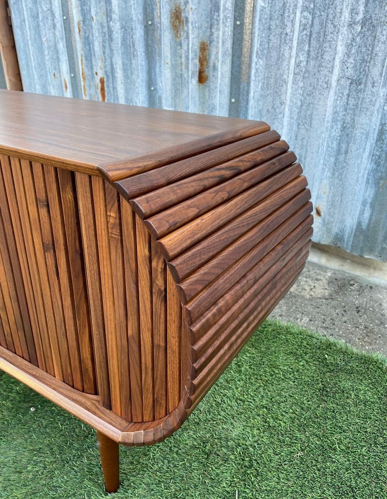 WestCoastModernLA Tambour Door Media Credenza - Thumbnail 5