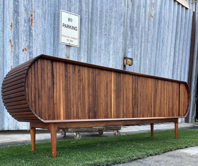 WestCoastModernLA Tambour Door Media Credenza - Thumbnail 4